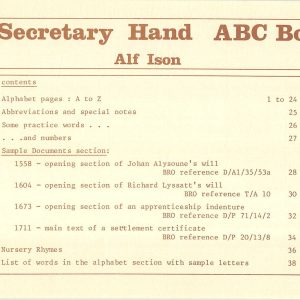 A Secretary Hand, an ABC Book