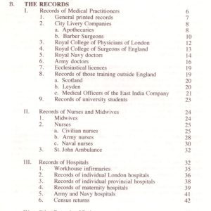 Records of the medical profession