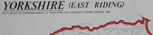Yorkshire (East Riding, Ainstey & City of York) Parish Register Map (IHGS)