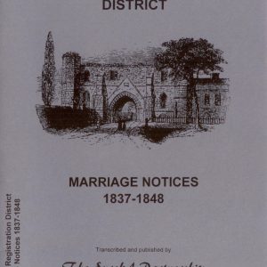 Reading Registration District, Marriage Notices, 1837-1848