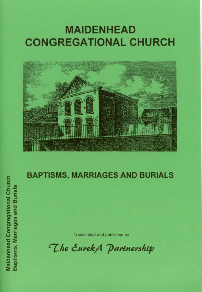 Maidenhead Congregational Church – Baptisms, Marriages and Burials ...