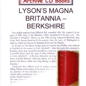 Lyson’s Magna Britannia, Berkshire,1806 (CD)