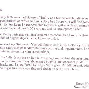 Tadley during my time and before