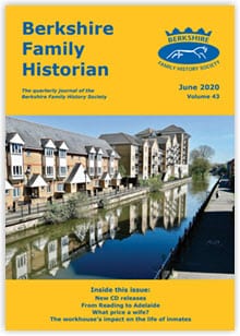 Front cover of the Berkshire Family Historian magazine for June 2020