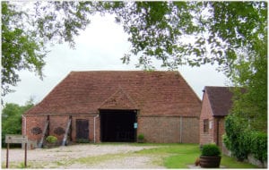 Eighteenth-century, Grade II listed barn at Elm Farm, rebuilt in 2008