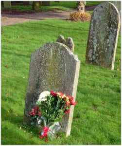 The grave of William Winterbourne, hanged at Reading Gaol for his part in the Swing Riots of 1830