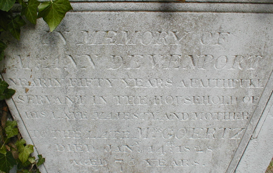 Ann Davenport's headstone