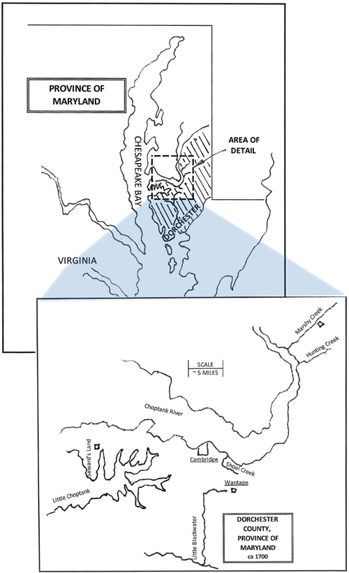 The location of Dorchester