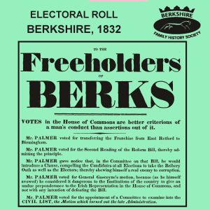 Electoral Roll, Berkshire, 1832 (CD)