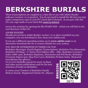 Berkshire Burials 13th Edition