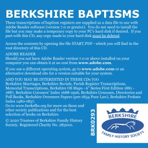 Berkshire Baptisms 3rd Edition