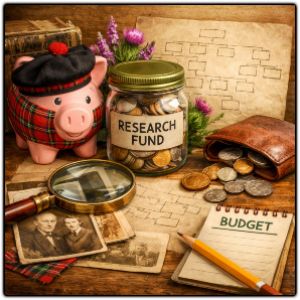 Copilot ai of being economical spending money on genealogy