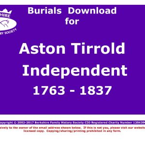 Aston Tirrold Independent Burials 1763-1837 (Download) D1016