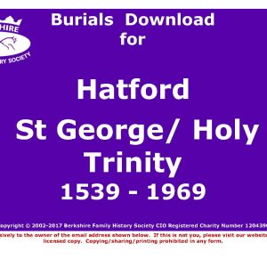 Hatford St George Burials 1539-1969 (Download) D1105