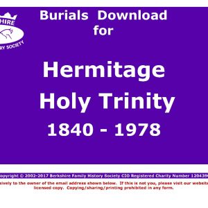 Hermitage Holy Trinity Burials 1840-1978 (Download) D1106