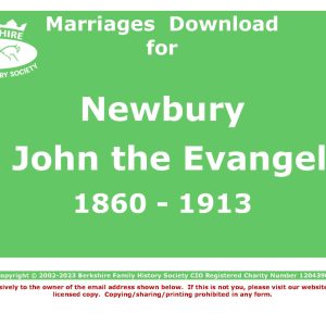 Newbury St John the Evangelist Marriages (Download) D1174