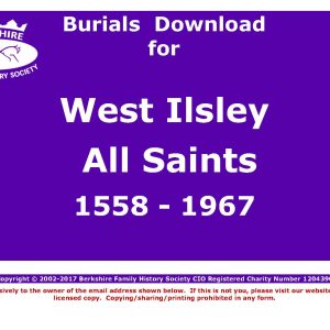 Ilsley, West All Saints Burials 1558-1967 (Download) D1247