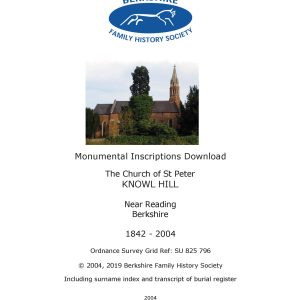 Knowl Hill St Peter MI 1842-2004 (Download) D1414