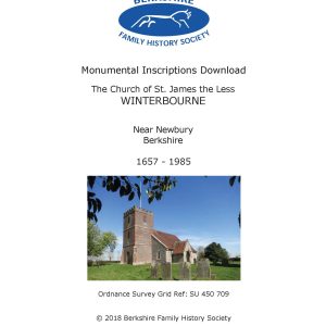 Winterbourne St James MI 1657-1985 (Download) D1431