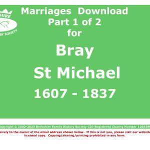 Bray St Michael Marriages (Download) D1486 Part 1 of 2