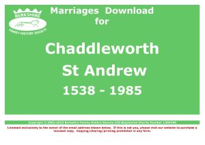 Chaddleworth St Andrew Marriages (Download) D1493