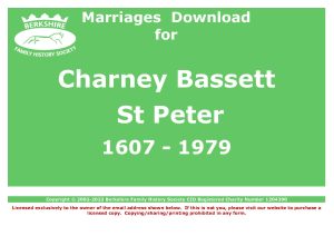 Charney Bassett St Peter Marriages (Download) D1496