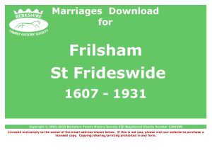Frilsham St Frideswide Marriages (Download) D1521