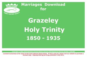 Grazeley Holy Trinity Marriages 1850-1935 (Download) D1523