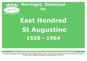 Hendred, East St Augustine Marriages (Download) D1530