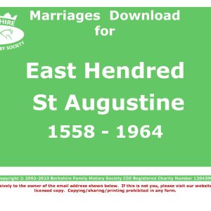 Hendred, East St Augustine Marriages (Download) D1530