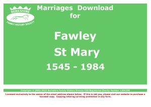 Fawley St Mary Marriages (Download) D1564