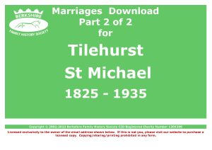 Tilehurst St Michael Marriages 1825-1935 (Download) D1575 Part 2 of 2
