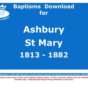 Ashbury St Mary Baptisms 1813-1882 (Download) D1585