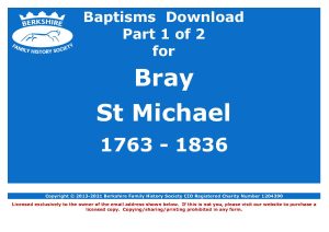Bray St Michael Baptisms 1763-1836 (Download) D1602 (Part 1 of 2)