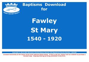 Fawley St Mary Baptisms 1540-1920 (Download) D1637