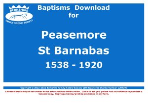 Peasemore St Barnabas Baptisms 1538-1920 (Download) D1667