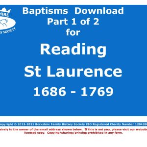Reading St Laurence Baptisms 1686-1769 (Download) D1677 (Part 1 of 2)