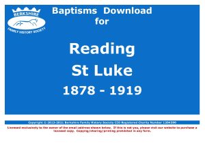 Reading St Luke Baptisms 1878-1919 (Download) D1678