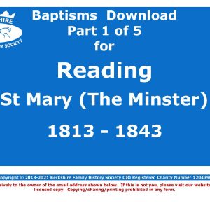 Reading St Mary Minster Baptisms 1813-1843 (Download) D1681 (Part 1 of 5)