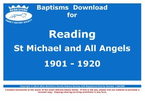 Reading St Michael & All Angels Baptisms 1901-1920 (Download) D1682