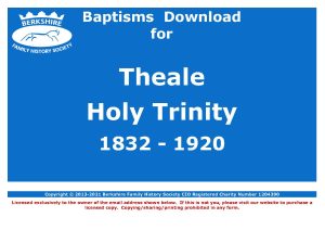 Theale Holy Trinity Baptisms 1832-1920 (Download) D1703
