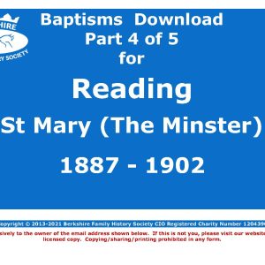 Reading St Mary Minster Baptisms 1887-1902 (Download) D1742 (Part 4 of 5)
