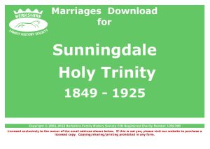 Sunningdale Holy Trinity Marriages (Download) D1856