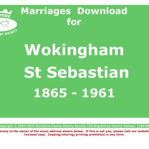 Wokingham St Sebastian Marriages (Download) D1859