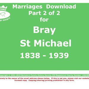 Bray St Michael Marriages (Download) D1865 Part 2 of 2