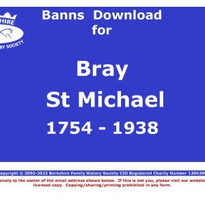Bray  St Michael Banns 1754-1938 (Download) D1881