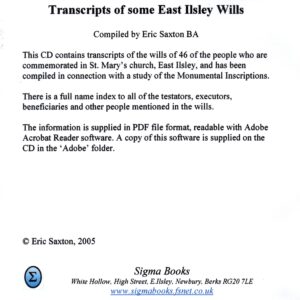 Transcripts of Some East Ilsley Wills