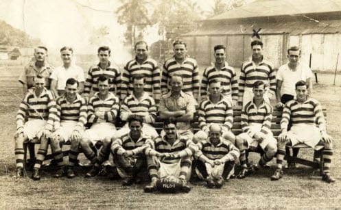 Edward Reed, second right back row in Malaya 1941 (photo courtesy of Ian Nash)