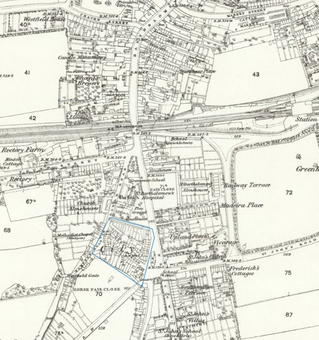 Map of Newbury city area
