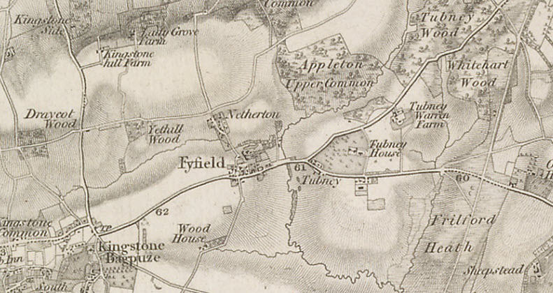 1830 Ordnance Survey Map of Fyfield